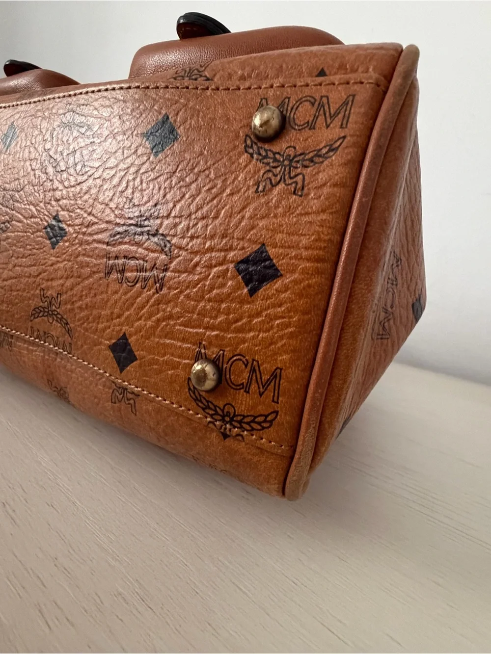 MCM compact satchel